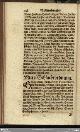 Mittel Schlachtordnung