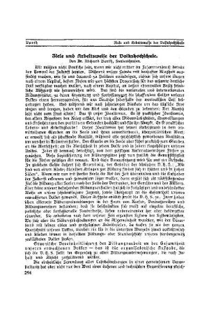 Ziele und Arbeitsweise der Volkshochschule