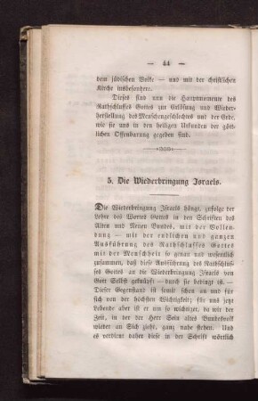 5. Die Wiederbringung Israels.