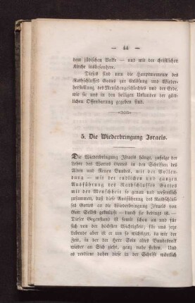 5. Die Wiederbringung Israels.