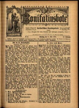 Ausgabe vom Sonntag, den 31. Mai 1896.