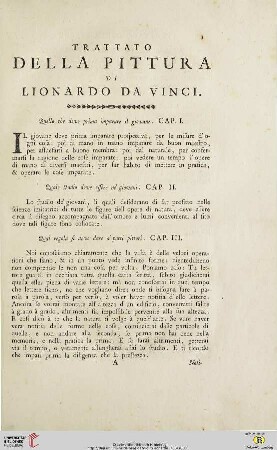 Trattato della pittura di Lionardo da Vinci