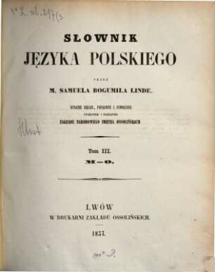 Słownik języka polskiego. 3, M - O