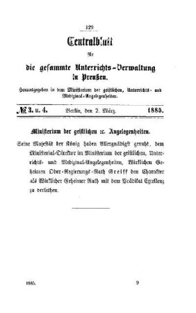 Ministerium der geistlichen etc. Angelegenheiten