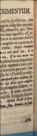 Discipulus Amoris Sancti : in Scenam datum cum Novus Magistratus Marianus promulgaretur