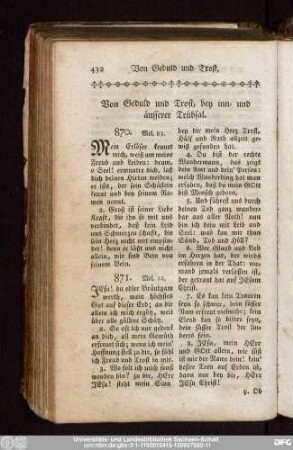 Von Geduld und Trost, bey inn- und äusserer Trübsal.
