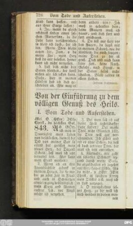 I. Vom Tode und Auferstehen.