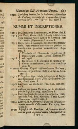 667-669, Nummi et inscriptiones