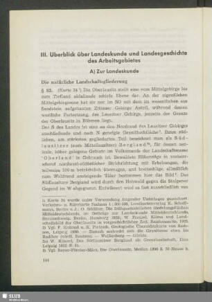 III. Überblick über Landeskunde und Landesgeschichte des Arbeitsgebietes