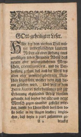 GOtt-geheiligter Leser