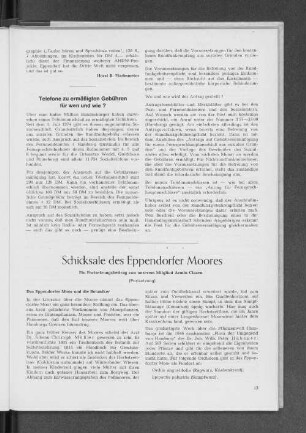 Schicksale des Eppendorfer Moores