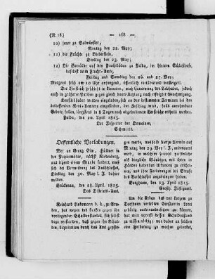Num. 18. [Haupttitelseite fehlt.]