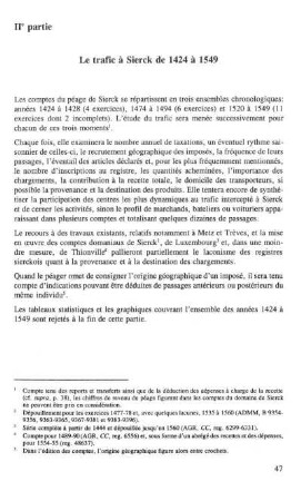 IIe partie: Le trafic à Sierck de 1424 à 1549