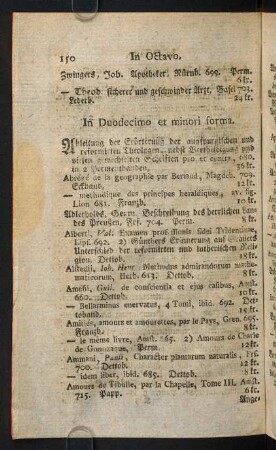 150-170, In Diodecimo et minori forma