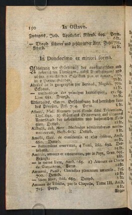 150-170, In Diodecimo et minori forma