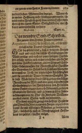 359-362, Das neundte Send-Schreiben.