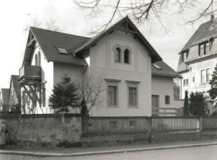 Dresden-Blasewitz, Wägnerstraße 20. Villa (1886/1900). Eckansicht mit Fassade Eichstraße