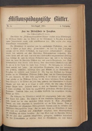 Nr. 4. Juli-August 1916