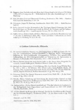 4. Größere Gebietsteile; Elbinseln