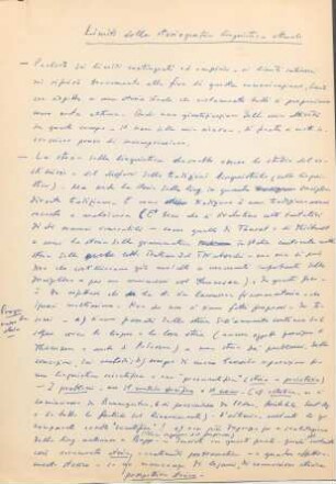 Limiti della storiografia linguistica attuale