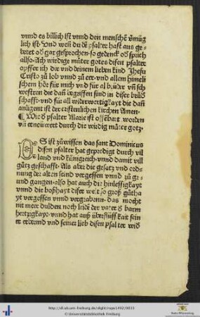 Wie der psalter Marie ist offenbart worden...