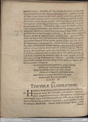 CAPUT IV.De TINCTURAE ELABORATIONE.