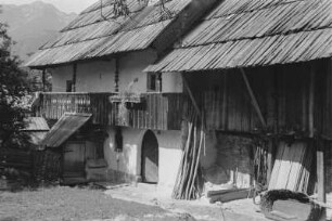Siedlung : Häuser einer Siedlung im Gebirge.