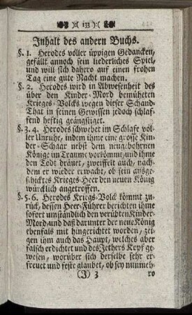Inhalt des andern Buchs.