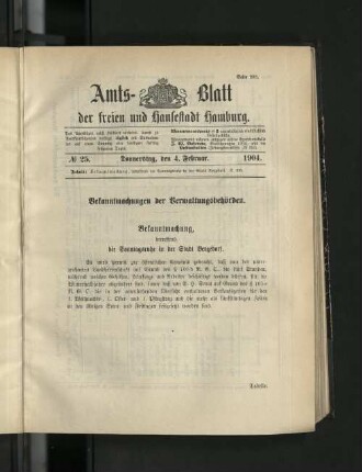 No. 25, 4. Februar 1904.