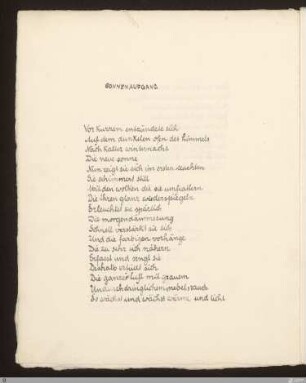 Sonnenaufgang : [SW I: H6]; [SW I, S.76/129]