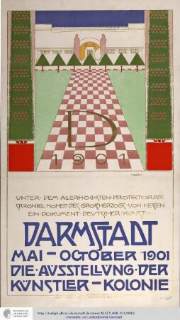 Die Ausstellung der Künstler Kolonie. Darmstadt. Mai -Okt.1901. Darmstadt: H. Hohmann