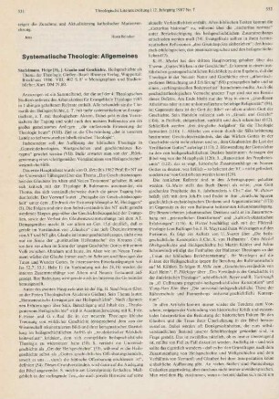 531-533 [Rezension] Glaube und Geschichte