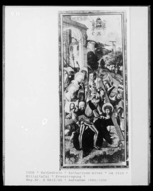 Katharinen-Altar, Mitteltafel mit Darstellung der Kreuztragung