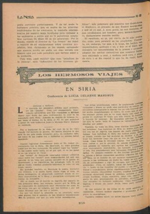 Los hermosos viajes : En Siria