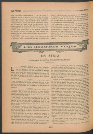 Los hermosos viajes : En Siria