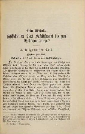 Geschichte der Stadt Habelschwerdt in der Grafschaft Glatz