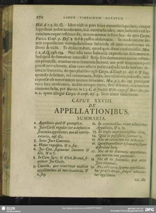 Caput XXVIII. De Appellationibus