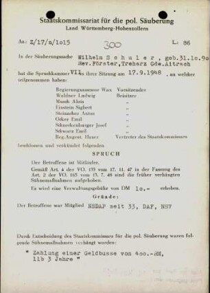 Schuler, Wilhelm