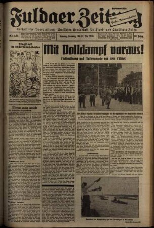 Erste Ausgabe vom Samstag, den 30. Mai 1936.