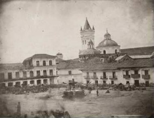 Quito: Plazuela de San Francisco mit der Compañia (vor 1868)