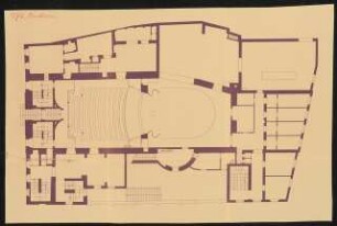 Stadttheater, Budweis: Grundriss 1:100
