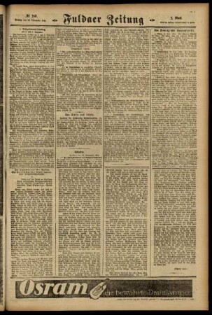 Zweite Ausgabe vom Montag, den 20. November 1916.