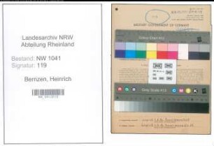 Entnazifizierung Heinrich Bernzen , geb. 19.02.1911 (Arbeiter)