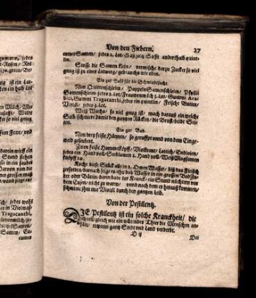 Von der Pestilentz
