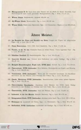 Ältere Meister (Nr. 430-454)