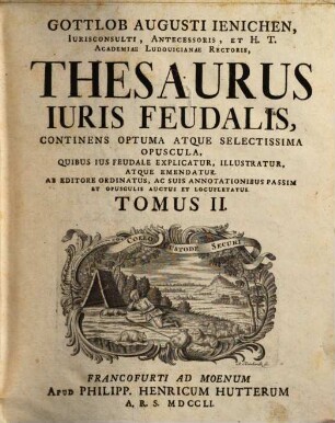 Thesaurus iuris feudalis. 2