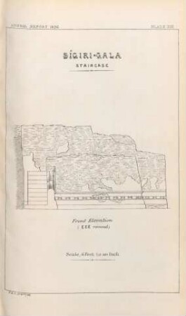 Plate XIII. Sîgiri-Gala. Staircase. Front elevation