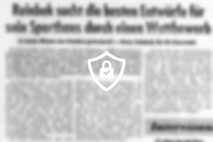 Reinbek sucht die besten Entwürfe für sein Sporthaus durch einen Wettbewerb