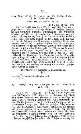 Beschaffung der Turngeräthe für Unterrichtsanstalten : [III. Gymnasial- und Real-Lehranstalten]