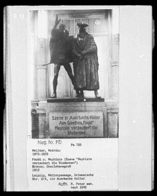 Faust und Mephisto (Szene "Mephisto verzaubert die Studenten")
